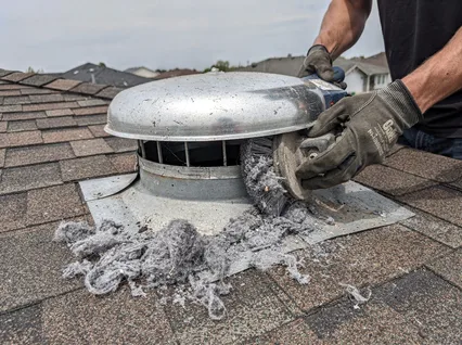 Cleaning Dryer Vent On Roof in Fairhaven