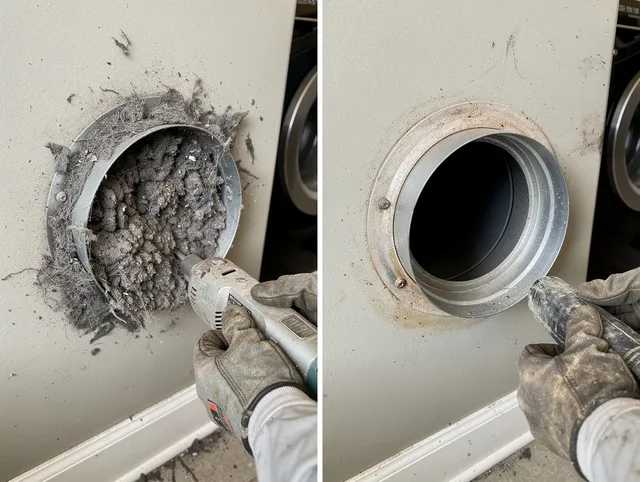 Professional clogged vent cleaning by Fairhaven Dryer Vent Cleaning in Fairhaven