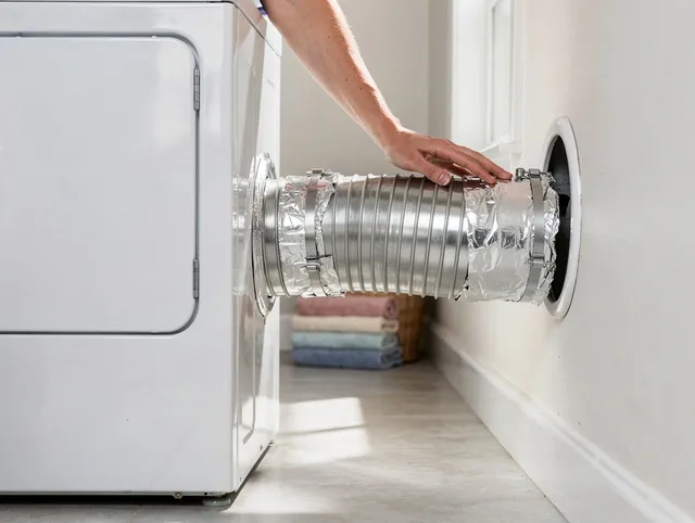Professional dryer vent hose installation by Fairhaven Dryer Vent Cleaning in Fairhaven