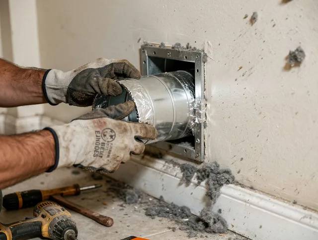 Professional dryer vent repair and installation by Fairhaven Dryer Vent Cleaning in Fairhaven